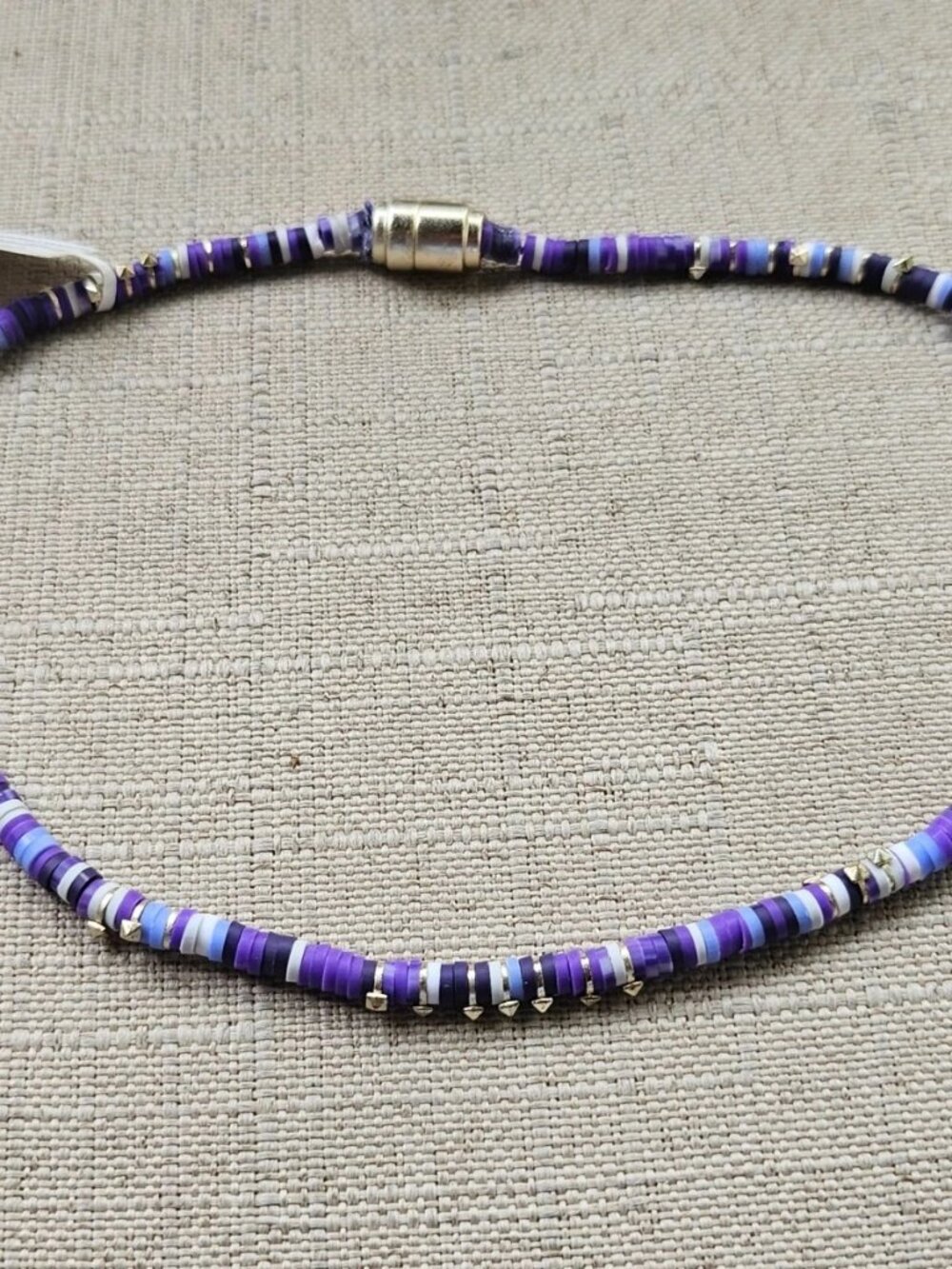 Kate Spade Women Choker Necklace Beaded Purple Signed KS Fashion Length 14 in - Picture 7 of 12